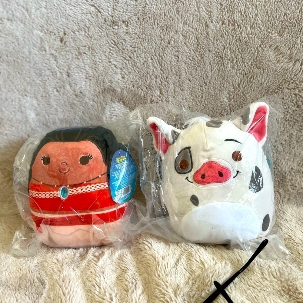 New - Squishmallow- Disney Moana & Pua